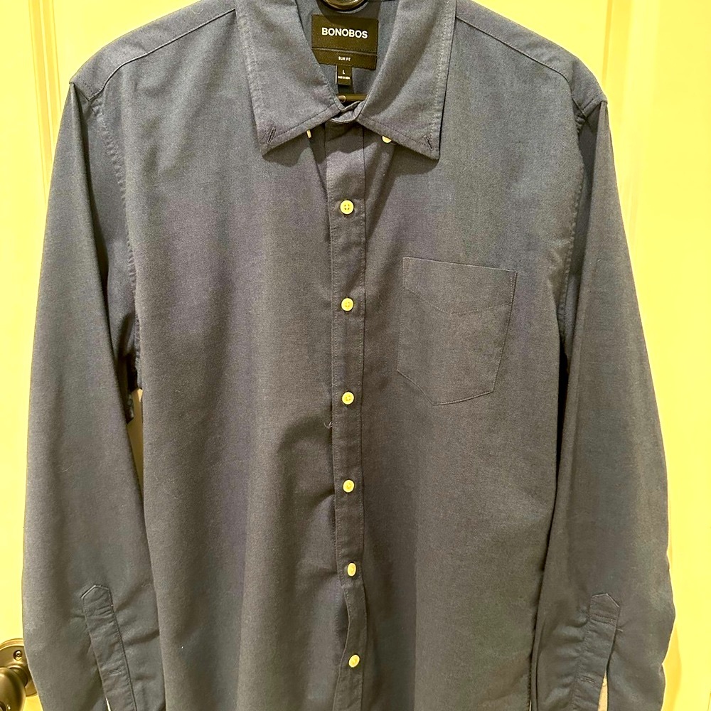 Bonobos Men's Navy Oxford Shirt